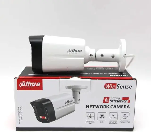 Alt view image 2 of 7 - Full-Color IPC-HFW2449TL-S-PV 4MP WizSense PoE 2-Way Talk IP Camera SMD+