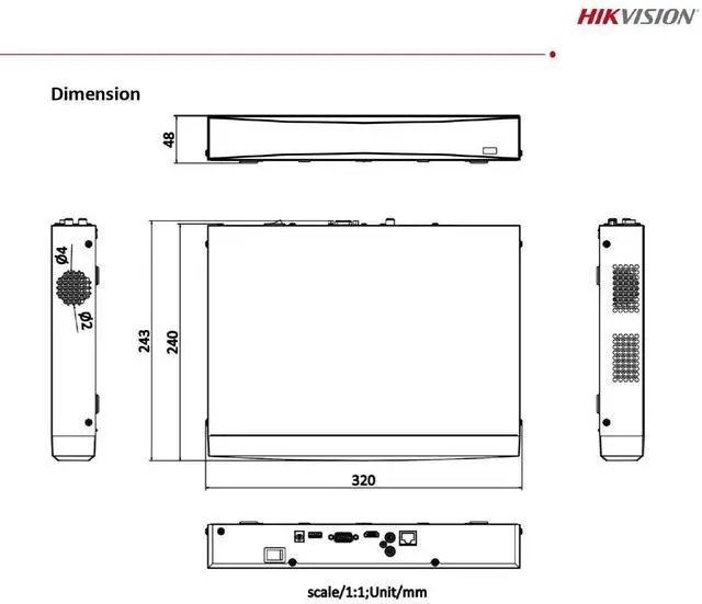 Alt view image 7 of 7 - DS-7616NXI-K1 16 Channel NVR Network Video Audio Recorder 4K 16CH NVR