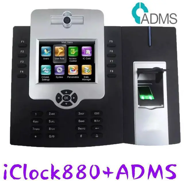 Main image of iClock880 Fingerprint Time Attendance Clock Machine WIFI Access Control   (  iClock880+ADMS