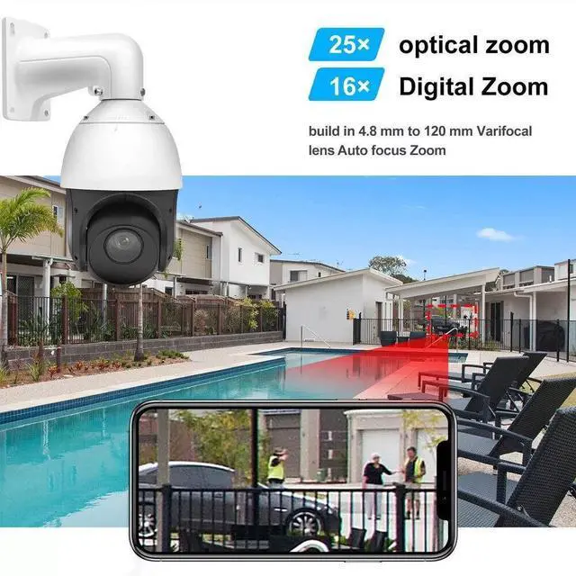 Alt view image 4 of 7 - 4MP 25x Zoom PTZ Camera DarkFighter AcuSense IR100 DS-2DE4425IW-DE(T5)