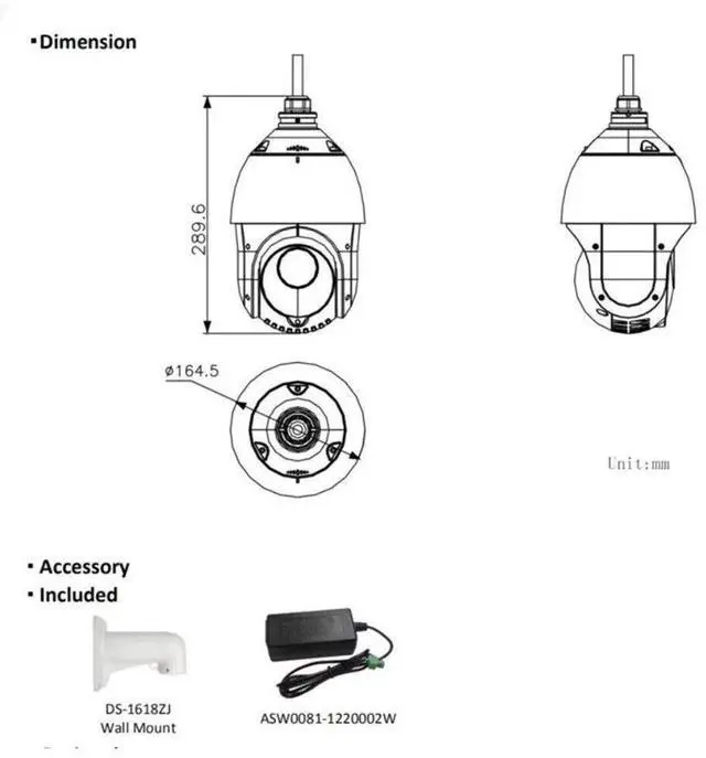 Alt view image 7 of 7 - PTZ 25X Zoom DS-2DE4425IW-DE T5 4 MP Darkfighter Camera PoE Speed Dome