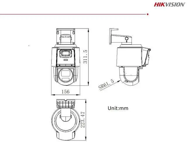 Alt view image 7 of 7 - DS-2SE3C404MWG-E/14 2.8-12mm Tandem Vu 4MP+4MP 4X PTZ POE Camera+2-Way Talk