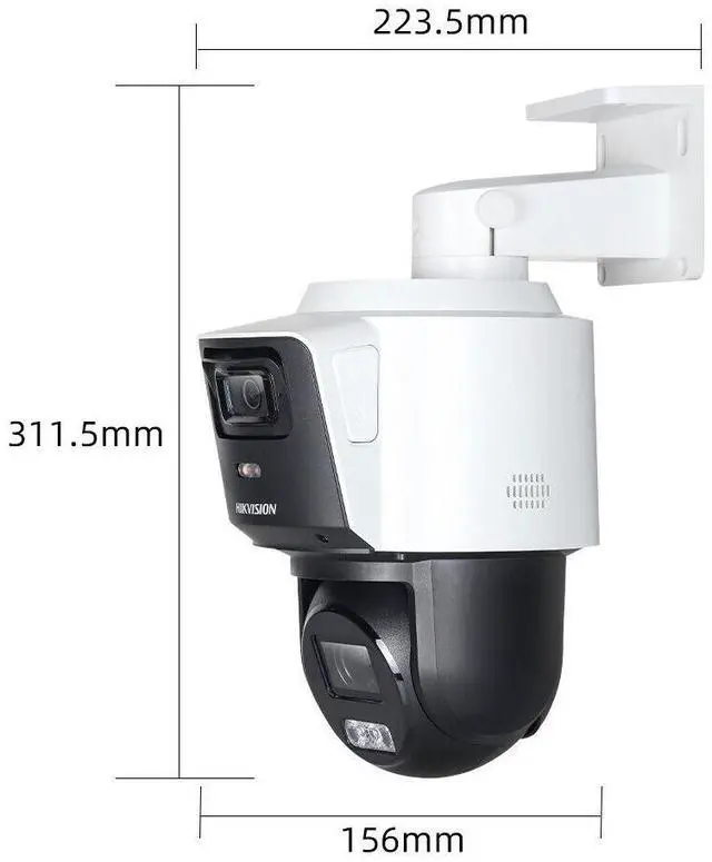 Alt view image 6 of 7 - DS-2SE3C404MWG-E/14 4MP 4X Zoom DarkFighter 2-Way Talk PTZ PoE Camera