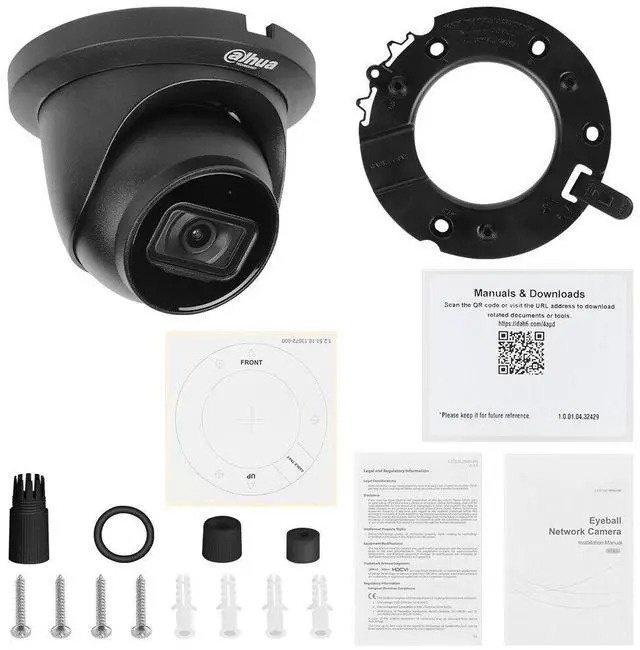 Alt view image 4 of 7 - Starlight 4MP Eyeball IP Camera IR POE MIC IVS WDR OEM IPC-HDW2431TM-AS-S2 3.6mm Black
