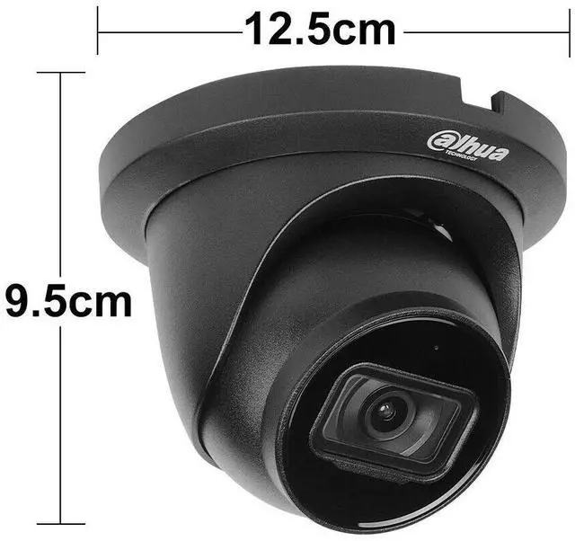 Alt view image 3 of 7 - Starlight 4MP Eyeball IP Camera IR POE MIC IVS WDR OEM IPC-HDW2431TM-AS-S2 3.6mm Black