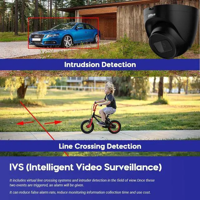 Alt view image 7 of 7 - 8MP IP POE Camera IPC-HDW2831T-AS-S2 MIC IVS Starlight Smart Codec WDR Black 2.8mm lens