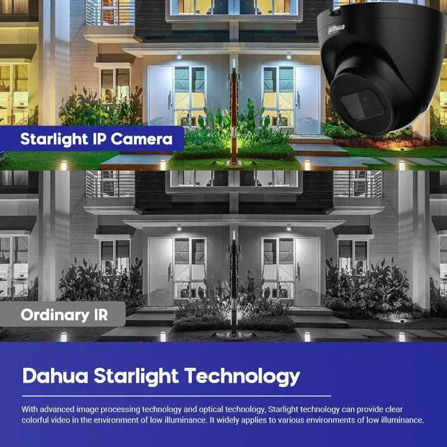 Alt view image 5 of 7 - 4K 8MP Starlight IP Camera POE IPC-HDW2831T-AS-S2 IR Night 30m Mic Black 2.8mm lens