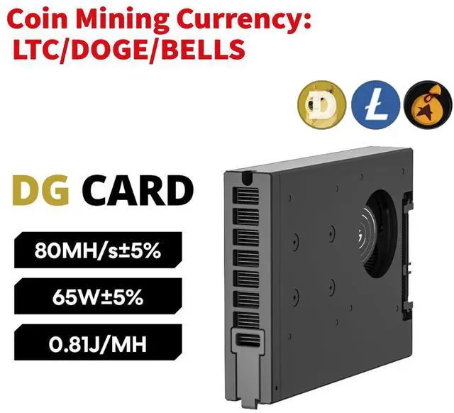 Main image of Goldshell BYTE Miner 65Mh/s 45 W home miner w/AE/DG/AL/XT Card +140W Chager LOT 1X DG Card