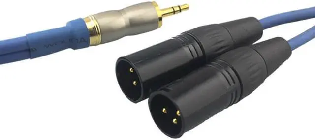 Alt view image 3 of 3 - High Premium TRS Mini Jack 3.5mm to 2 XLR 3Pin Male Microphone Speaker Audio Cable for Mixer PC Microphone Headphone Splitter (1pcs)