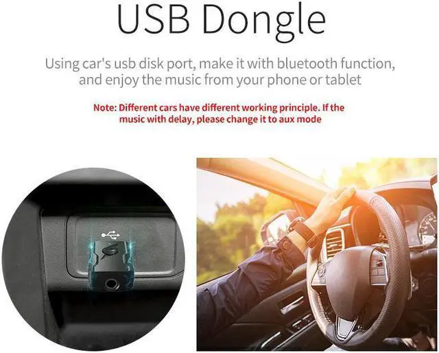 Alt view image 5 of 6 - 5.0 Bluetooth TX 3.5Mm AUX RX USB Bluetooth 5.0 Adapter Dual Output Computer Audio Adapter BT5.0, A2DP, AVRCP