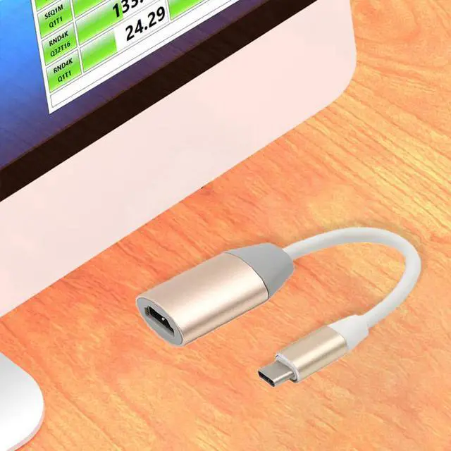 Alt view image 2 of 6 - Type-C to HDMI-Compatible Adapter Cable, 4K Hd for , Pc, Monitor