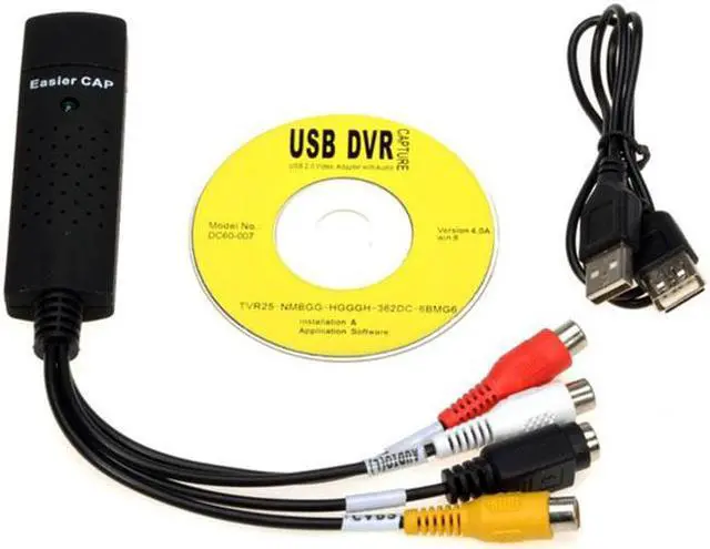 Alt view image 4 of 4 - Portable Easy Cap USB 2.0 Video Audio Converter Capture Card DVD DVR VHS Support NTSC PAL Video High Quality