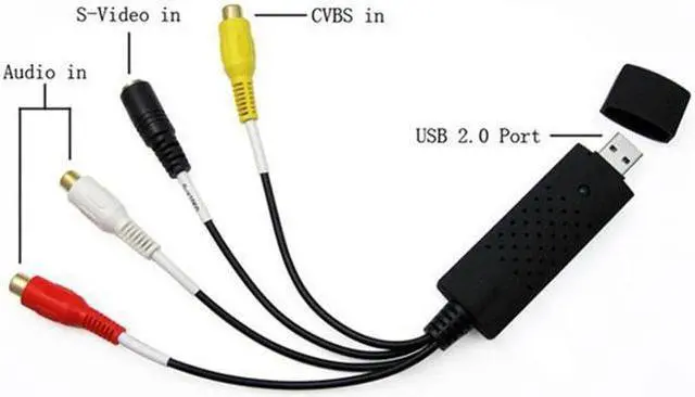 Alt view image 3 of 4 - Portable Easy Cap USB 2.0 Video Audio Converter Capture Card DVD DVR VHS Support NTSC PAL Video High Quality