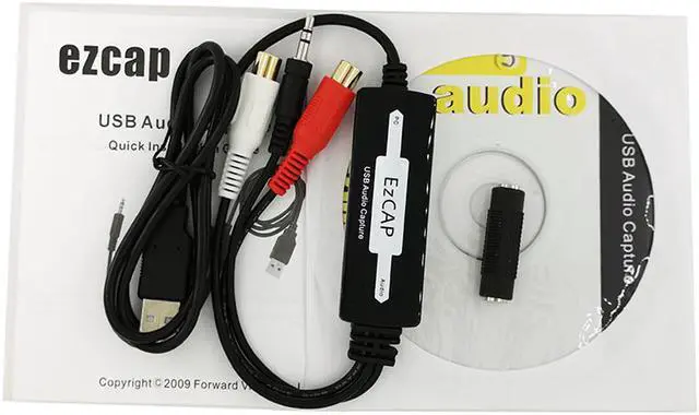 Alt view image 3 of 6 - EZCAP USB Audio Capture Cassette To CD/MP3 Converter MP3 WMA WAVE Recorder Edit Audio to Digital RCA R/L 3.5mm audio input