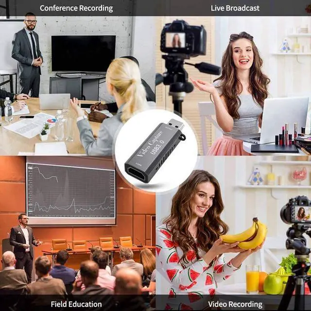 Alt view image 5 of 6 - HDMI Video Capture Card, HDMI To USB 3.0 Game Capture Audio Video Grabber With Cleaning Brush Scrubber Drill Brushes