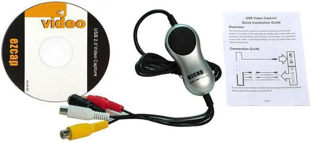 Alt view image 4 of 6 - USB 2.0 Video Capture Card V8 Hi8 DVD VHS Player DVR Recorder Converter AV S-video Video Audio To Digital for Windows 10 8.1 7