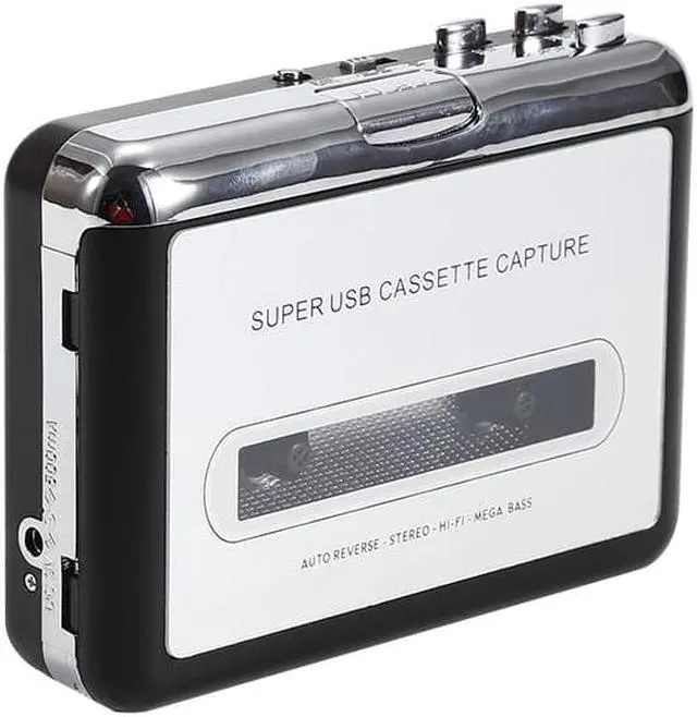 Alt view image 3 of 6 - USB Cassette Capture Radio Player Portable USB Cassette Tape to MP3 Converter Capture Audio Music Player Tape Cassette Recorder