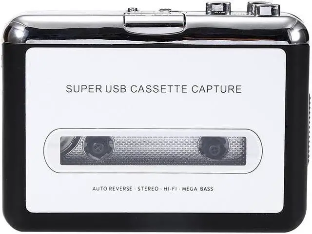 Alt view image 2 of 6 - USB Cassette Capture Radio Player Portable USB Cassette Tape to MP3 Converter Capture Audio Music Player Tape Cassette Recorder