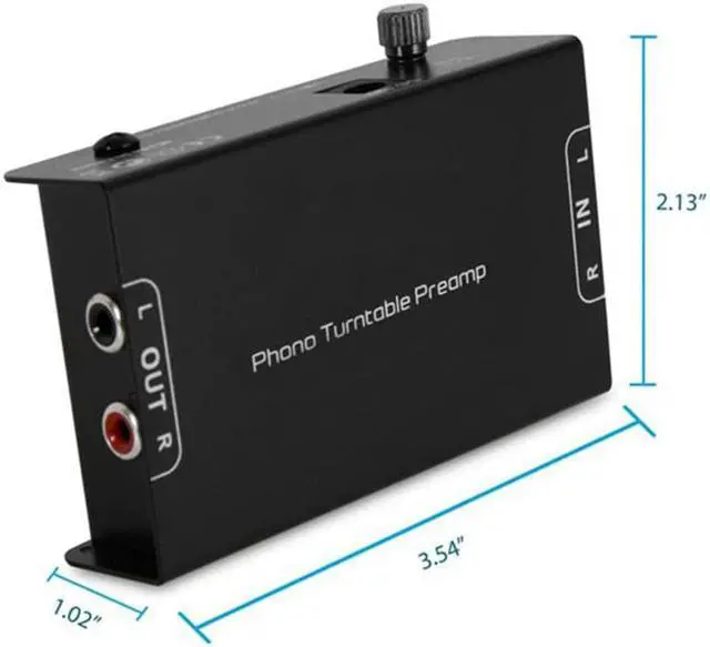 Alt view image 6 of 6 - PP900 Phono Turntable Preamplifier-Mini Electronic Audio Stereo Preamplifier, RCA Input and Low Noise Operation(US Plug)