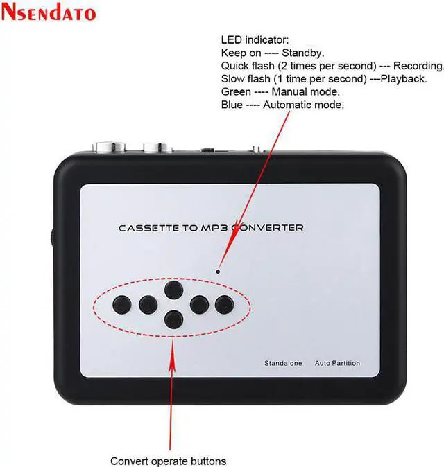 Alt view image 4 of 5 - Ezcap 231 USB Cassette Tape Music Audio Player to MP3 Converter Tapes Cassette  Player Recorder Save MP3 File to USB Flash/USB
