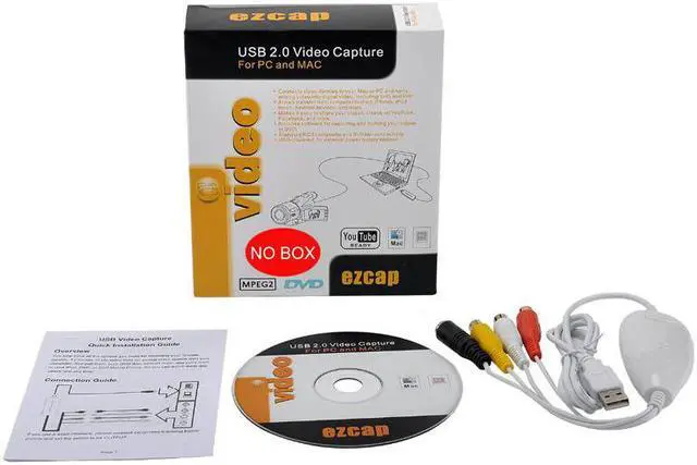 Alt view image 6 of 6 - EZCAP 1568 USB 2.0 Audio Grabber AV Analog Video Capture Card for VHS Player Camcorder Game Box for Windows 10/8/7 MAC OS 64Bit
