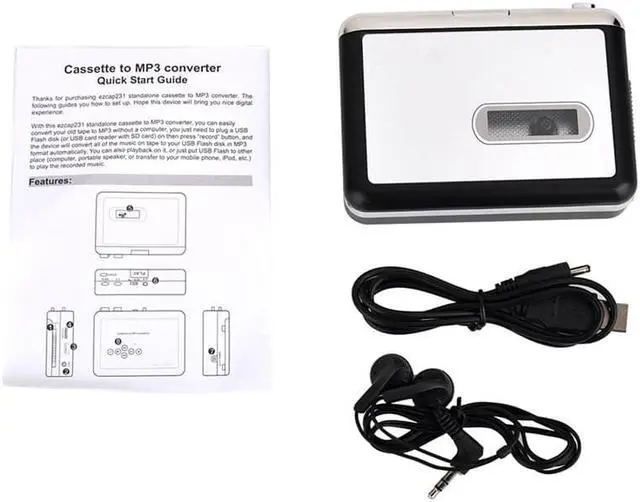 Alt view image 4 of 4 - USB Cassette Tape Music Audio Player to MP3 Converter USB Cassette Player Capture Recorder to USB Flash Drive