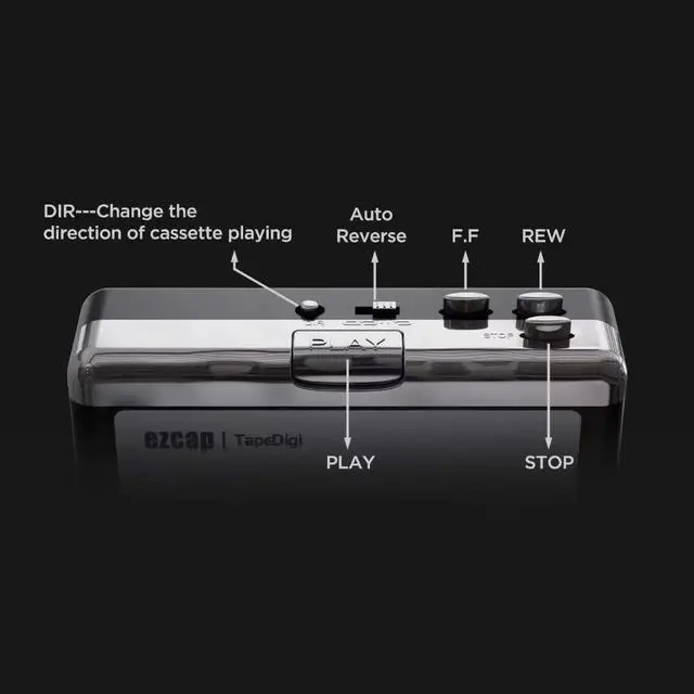 Alt view image 6 of 6 - USB Cassette Tape Music Audio Player to MP3 Converter USB Cassette Player Capture Recorder
