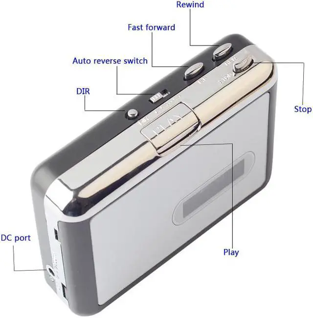 Alt view image 4 of 6 - Ezcap231 Cassette Tape to MP3 Converter USB Cassette Capture Walkman Tape Player Convert Tapes to USB Flash Drive No need PC