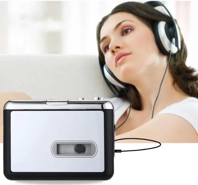 Alt view image 2 of 6 - USB Cassette Tape Music Audio Player to MP3 Converter USB Cassette Player Capture Recorder to USB Flash Drive No PC