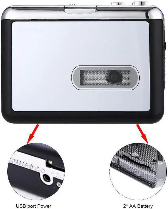 Alt view image 3 of 6 - USB Cassette Tape Music Audio Player to MP3 Converter USB Cassette Player Capture Recorder to USB Flash Drive No PC