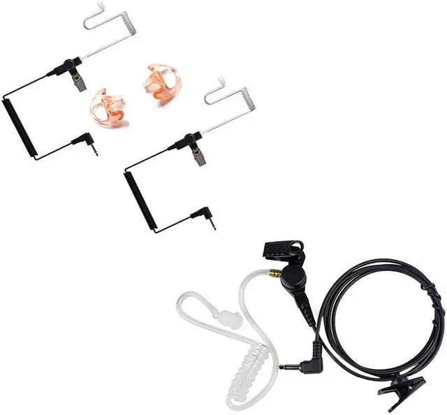 Alt view image 2 of 6 - Straight Listen Only Transparent Flexible Acoustic Tube & 3.5Mm Police Listen Only Acoustic Tube Earpiece