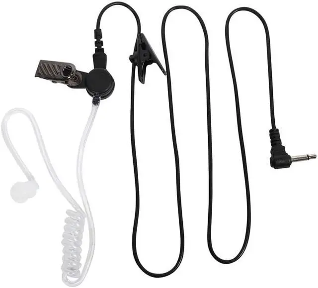 Alt view image 3 of 6 - Straight Listen Only Transparent Flexible Acoustic Tube & 3.5Mm Police Listen Only Acoustic Tube Earpiece