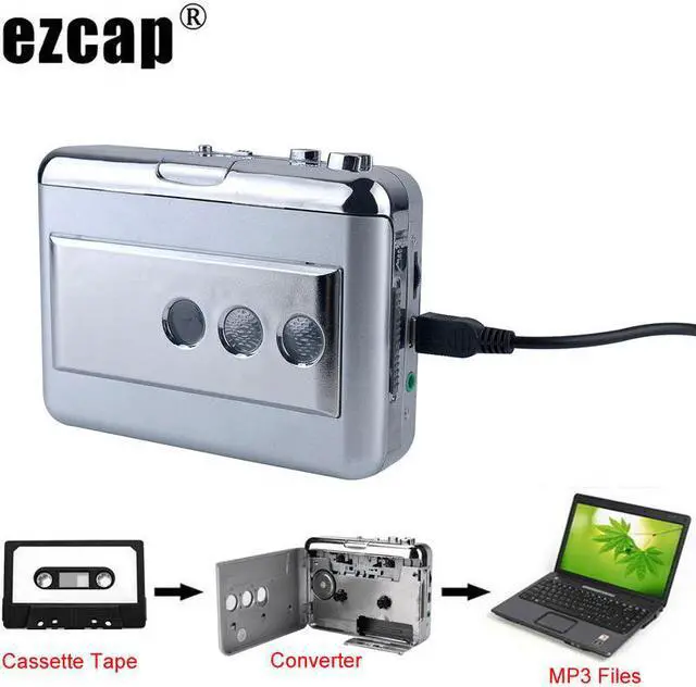 Main image of Cassette Radio Player USB Cassette Tape to MP3 Converter Capture Audio Music Player Tape Cassette Recorder