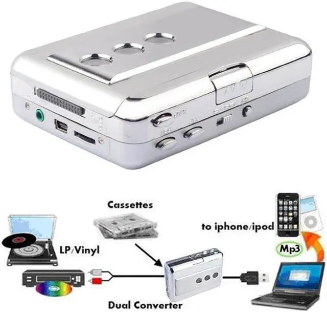 Alt view image 5 of 6 - Cassette Radio Player USB Cassette Tape to MP3 Converter Capture Audio Music Player Tape Cassette Recorder