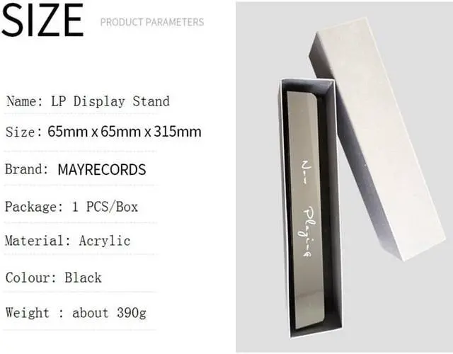 Alt view image 2 of 6 - Now Playing Acrylic Display Stand for LP Vinyl Record / Deluxe Packaging