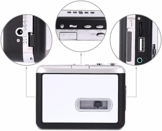 Alt view image 3 of 5 - Old Tape Cassette Player Recorder, convert tape cassette to mp3 in USB Flash Disk, no pc required, Playback,