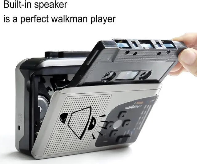 Alt view image 3 of 6 - Ezcap Tape Walkman Cassette Player AM/FM Radio Mic Recorder,Cassette To MP3 Converter To Micro SD Card Audio Capture Card Box