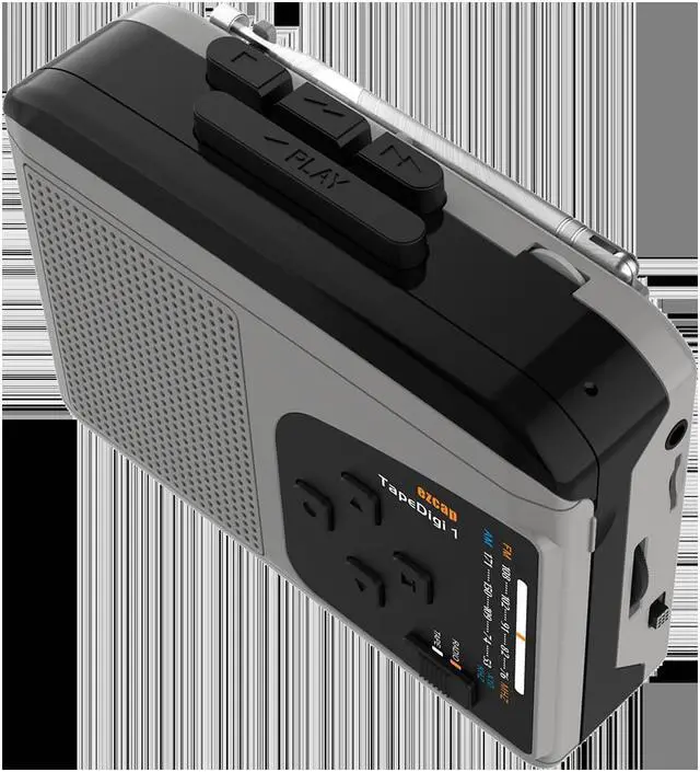 Alt view image 6 of 6 - Portable Cassette Player with AM/FM radio,Cassette to MP3 Converter save in Micro SD Card,No Need Computer