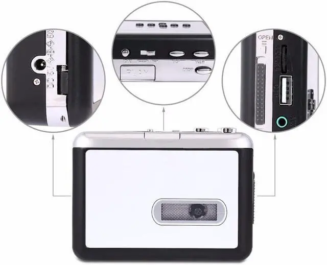 Alt view image 5 of 6 - Audio cassette tape mp3 player converter, capture analogMusic walkman to USB Flash disk U drive directly, no pc need. 128Kbps