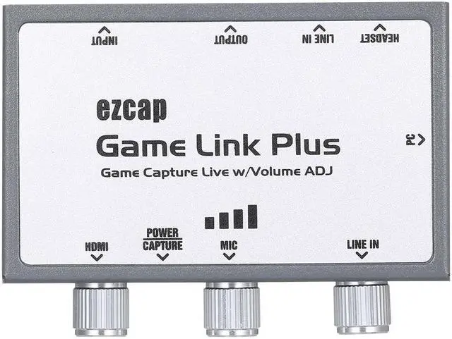 Main image of Game Link Plus Game Video Capture Box 1080P Capture Card Maximum Support 2160P HD Video Input/Output w/ Volume Adjustment Knobs