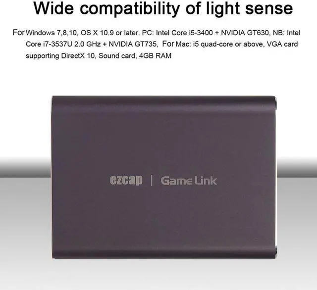 Alt view image 5 of 6 - ezcap 4K Video Capture Card 1080P 60fps Record HDMI-compatible to USB3.0 Audio Video Capture Live Streaming Device Plug and Play