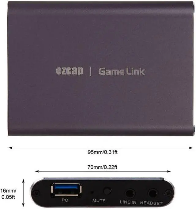 Alt view image 6 of 6 - ezcap 4K Video Capture Card 1080P 60fps Record HDMI-compatible to USB3.0 Audio Video Capture Live Streaming Device Plug and Play