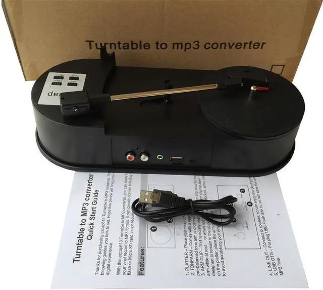 Alt view image 4 of 6 - vinyl turntable to mp3 converter, convert vinyl turntable to mp3  save in U Driver /SD TF Card directly, no PC required,33/45