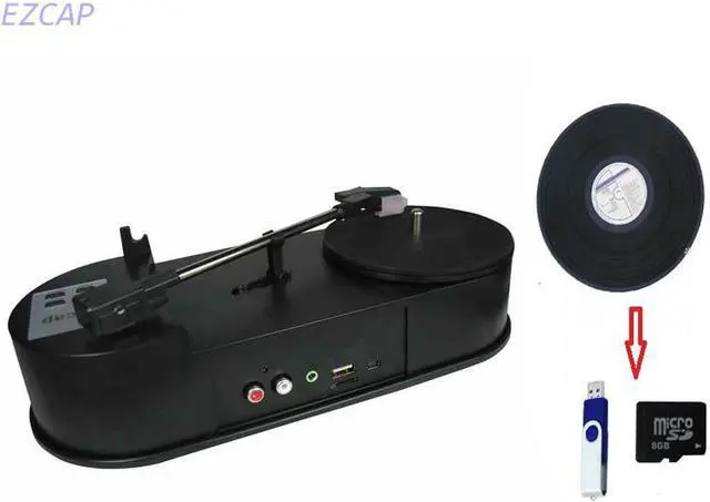 Alt view image 2 of 5 - ezcap613 vinyl to mp3 converter ,convert vinyl turntable to USB Drive or SD Card, no PC required,