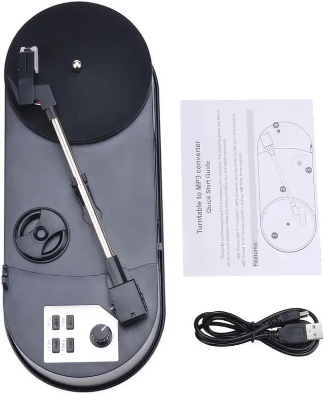 Alt view image 6 of 6 - ezcap613P Turntable Converter Player Vinyl to MP3 Convert Turntable to Digital Converter