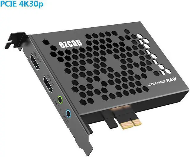 EzCAP324 UVC PCIE Video Game Capture Board Card 4Kp30 HDR240fps Line in ...