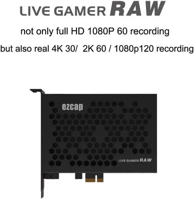 Alt view image 3 of 6 - Genuine EZCAP 324 PCI-E Video Capture Card 4K 1080P 120fps Game Recording PC Live Streaming for PS3/4/5 Xbox for Nintendo Switch