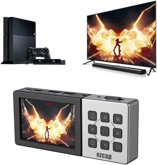 Alt view image 2 of 4 - 1080P60FPS Standalone HDMI Video Capture with 3.5inch Screen Built in Speaker MIC Input Record Video to Micro SD Card No Need PC