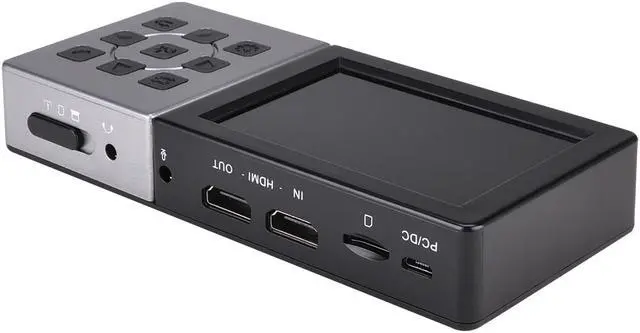 Alt view image 4 of 4 - 1080P60FPS Standalone HDMI Video Capture with 3.5inch Screen Built in Speaker MIC Input Record Video to Micro SD Card No Need PC