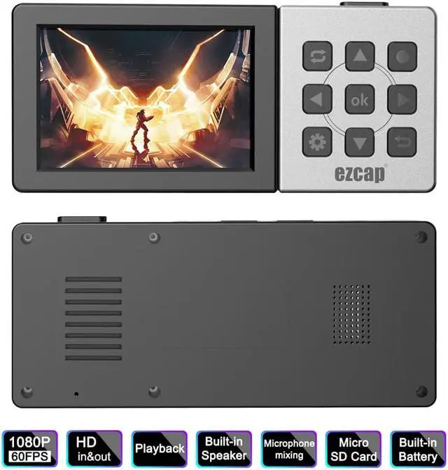 Alt view image 5 of 6 - Ezcap 273 HD Video Recorder Box 1080P 60fps HDMI-compatible to USB Portable Game Capture Box with 3.5" LCD Screen